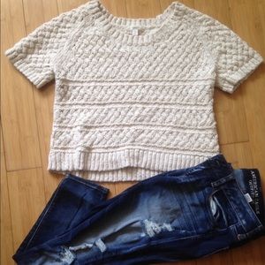 Cream cropped sweater